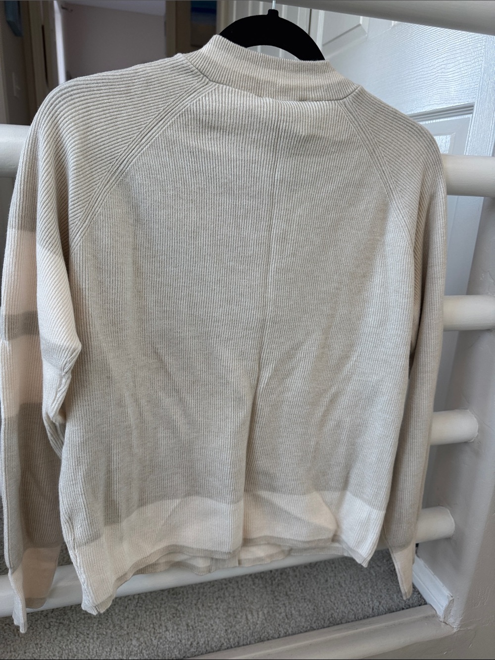 INDUSTRY White/Cream Ribbed Button-Front Cardigan - Picture 6 of 6
